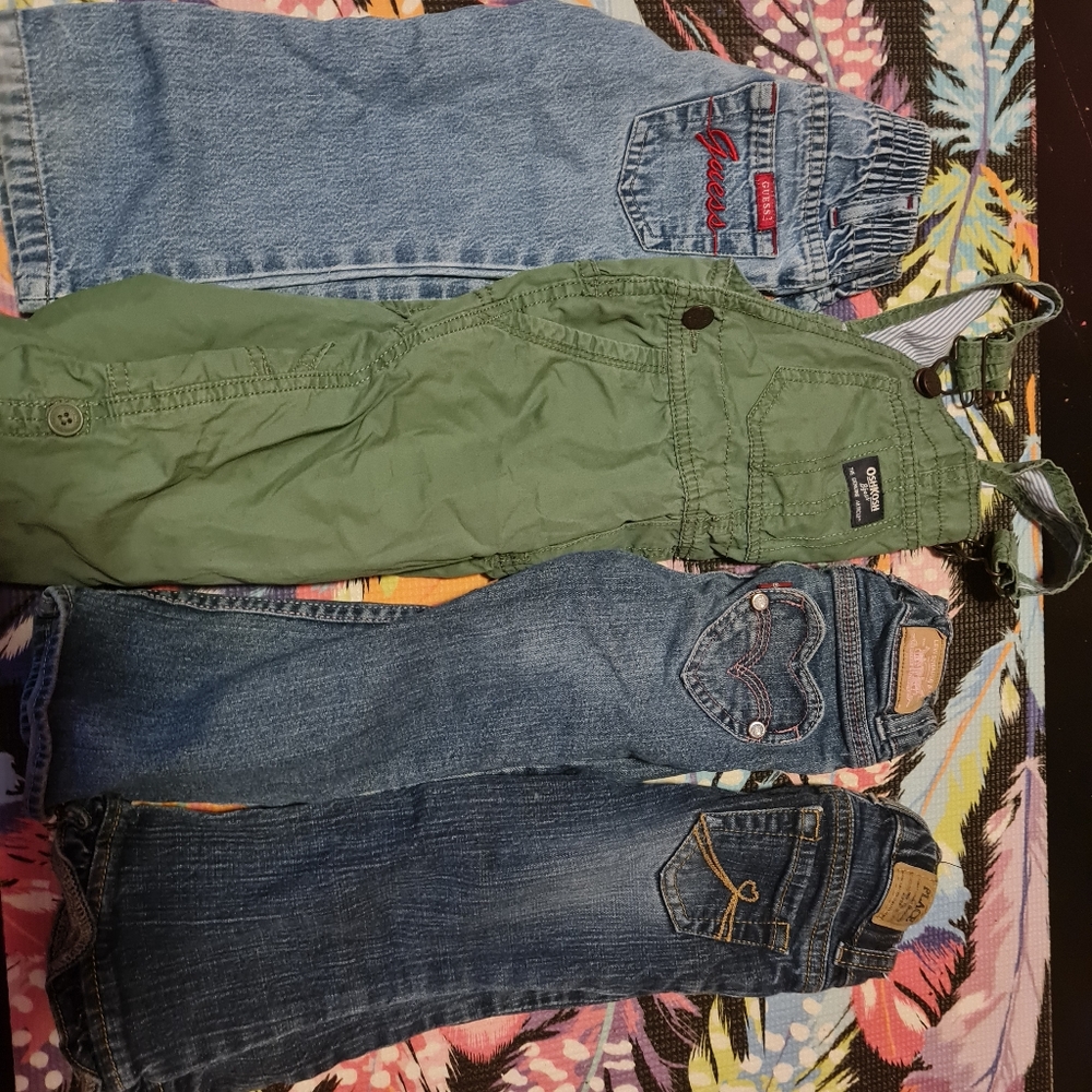 2T 3 Pants 1 Overall Guess Levi's Osh Kosh Children's Place